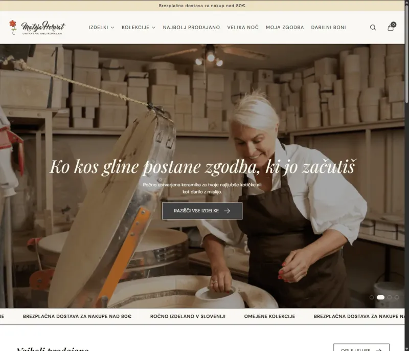 Unikatna Keramika — Handmade Ceramics E-commerce